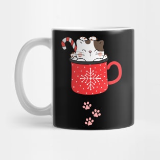 christmas cat inside mug Mug